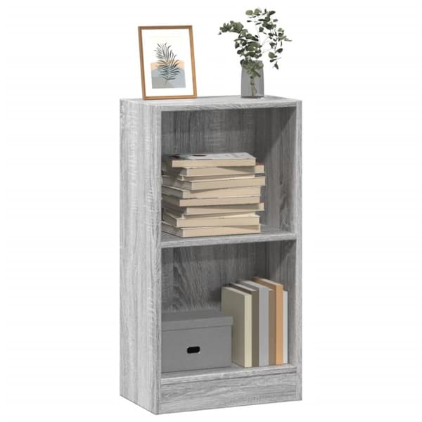 vidaXL Kirjahylly harmaa Sonoma 40x24x76 cm tekninen puu