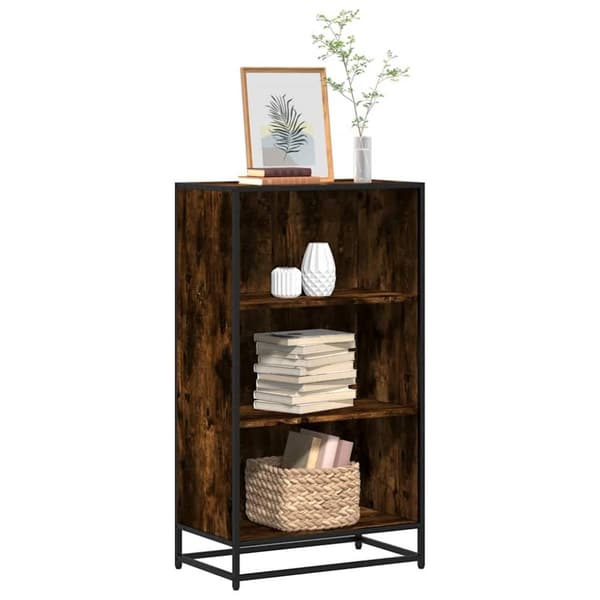 vidaXL bogskab 60x35x107,5 cm konstrueret træ røget egetræ