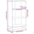 Miniatyrbild 10 av 11: vidaXL Bokhylla rökfärgad ek 60x35x107,5 cm konstruerat trä