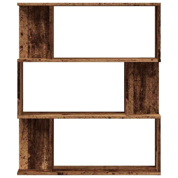 vidaXL bogskab 80x24x96 cm konstrueret træ antikt træ