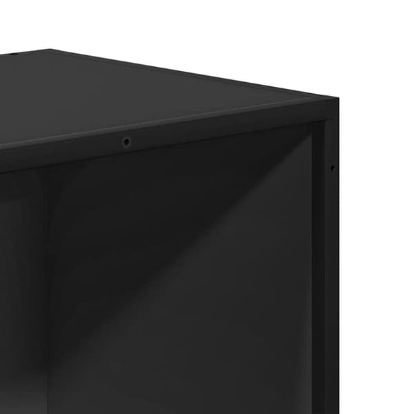 vidaXL Bokhylle svart 60x35x107,5 cm konstruert tre