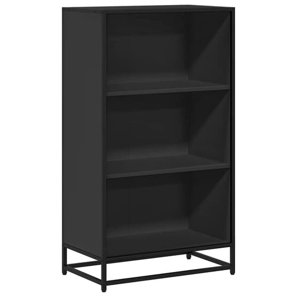 vidaXL Bokhylle svart 60x35x107,5 cm konstruert tre