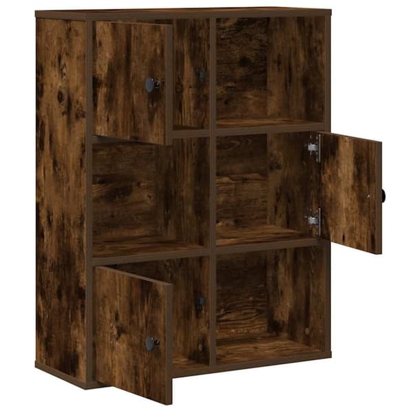 vidaXL Bokhylle røkt eik 60x24x76,5 cm konstruert tre