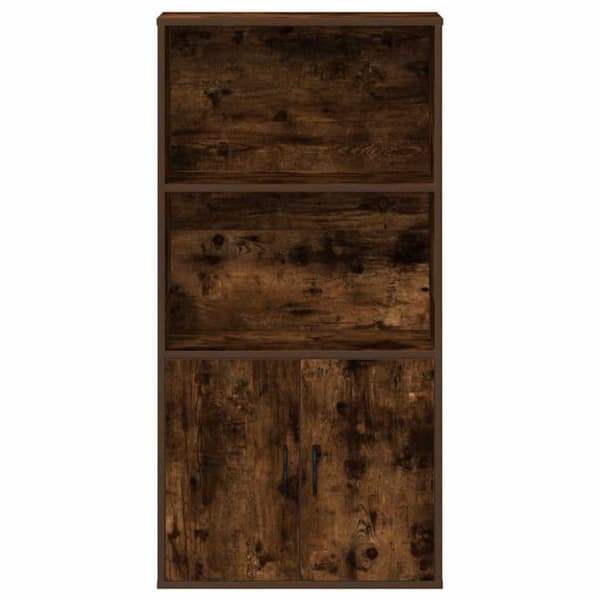 vidaXL Bokhylle røkt eik 60x24x120 cm konstruert tre