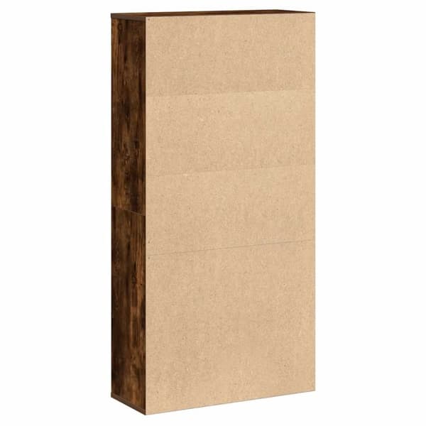 vidaXL Bokhylle røkt eik 60x24x120 cm konstruert tre
