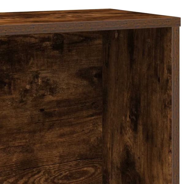 vidaXL Bokhylle røkt eik 60x24x120 cm konstruert tre