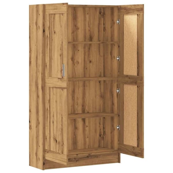 vidaXL Bokhylle artisan eik 82,5x30,5x150 cm konstruert tre