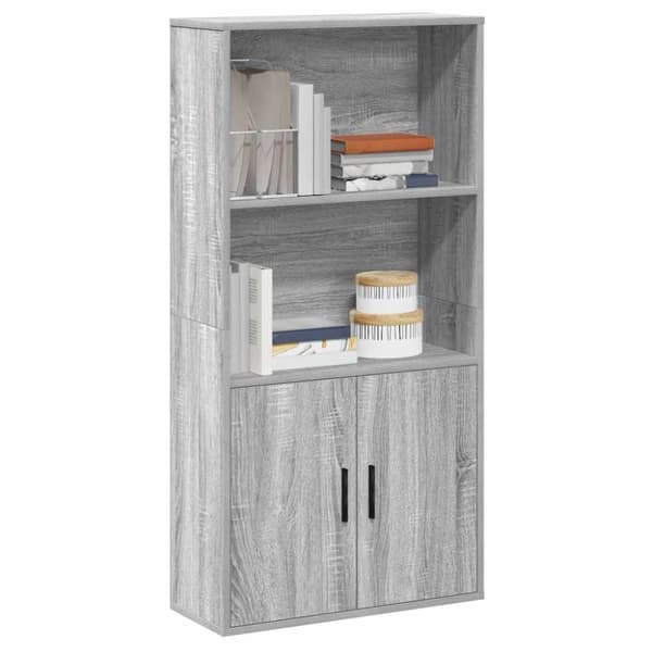 vidaXL bogreol 60x24x120 cm konstrueret træ grå sonoma-eg