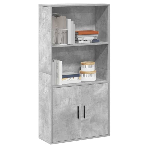 vidaXL bogreol 60x24x120 cm konstrueret træ betongrå
