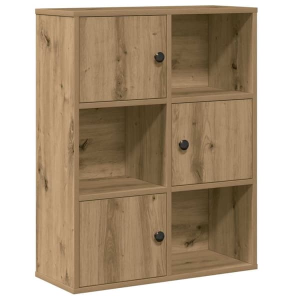 vidaXL Bokhylle artisan eik 60x24x76,5 cm konstruert tre