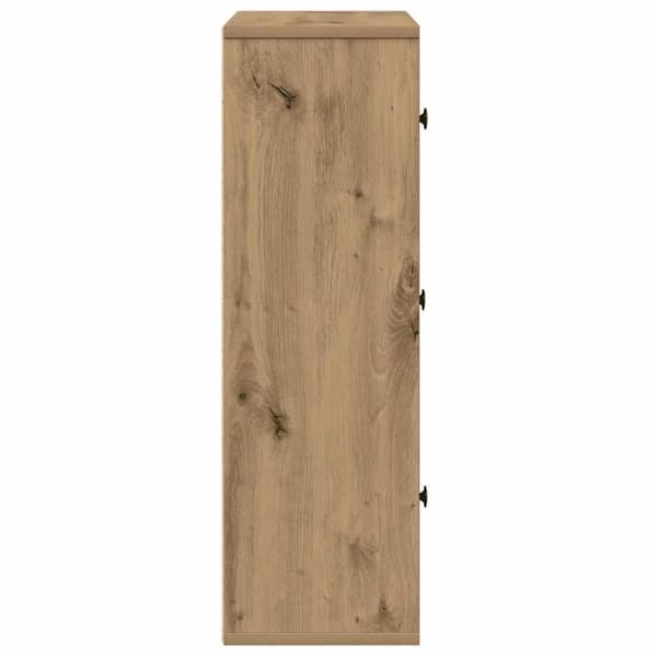vidaXL Bokhylle artisan eik 60x24x76,5 cm konstruert tre