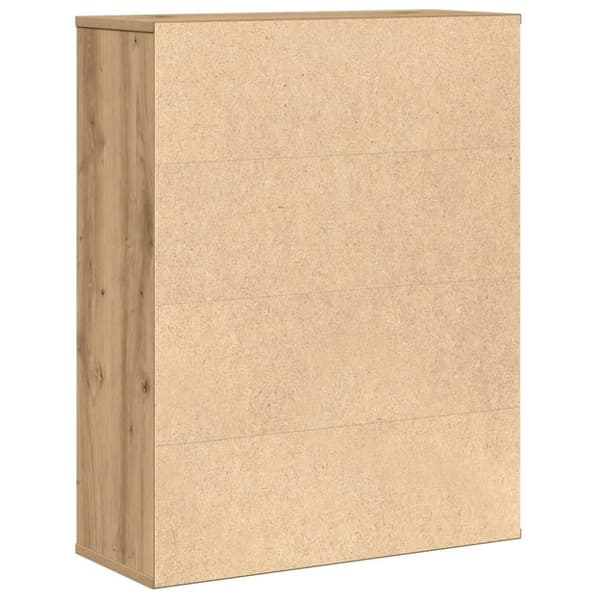 vidaXL Bokhylle artisan eik 60x24x76,5 cm konstruert tre