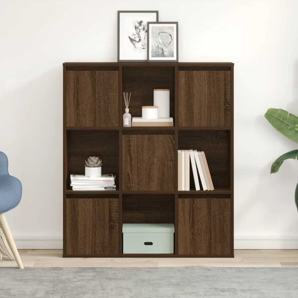 vidaXL bogreol 89x24x101,5 cm konstrueret træ brun egetræsfarve