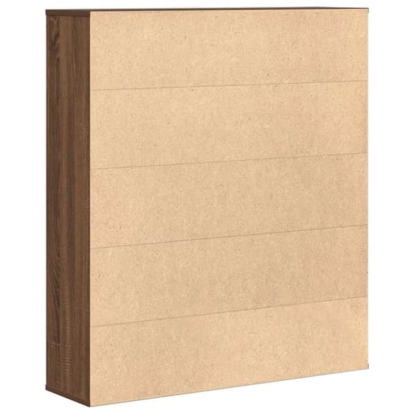 vidaXL bogreol 89x24x101,5 cm konstrueret træ brun egetræsfarve