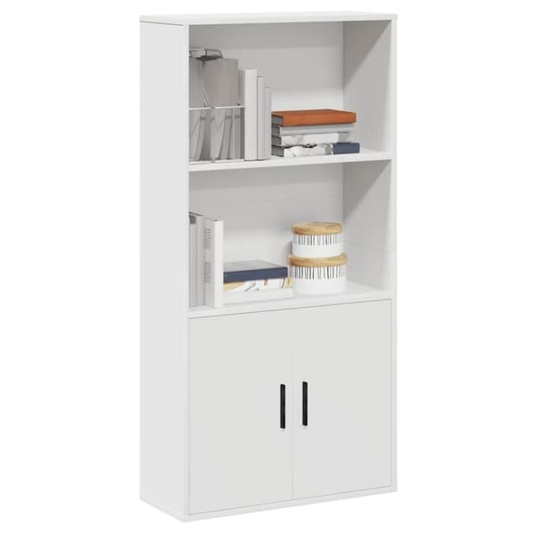 vidaXL bogreol 60x24x120 cm konstrueret træ hvid