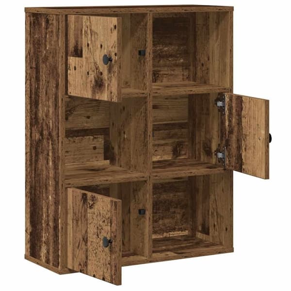 vidaXL bogreol 60x24x76,5 cm konstrueret træ antikt træ