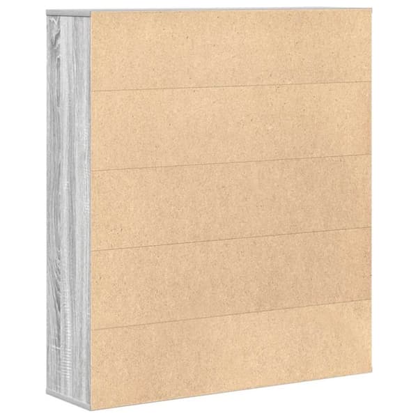 vidaXL bogreol 89x24x101,5 cm konstrueret træ grå sonoma-eg