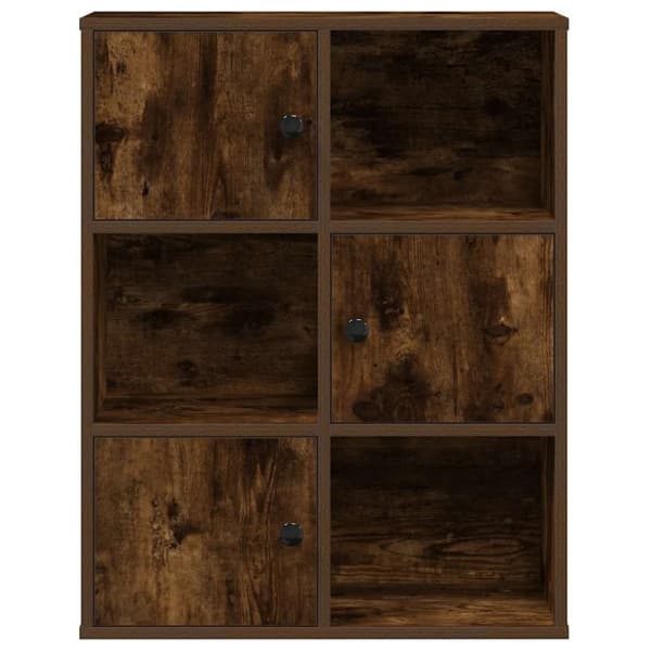 vidaXL bogreol 60x24x76,5 cm konstrueret træ røget egetræsfarve