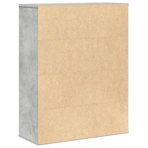 vidaXL Kirjahylly betoninharmaa 60x24x76,5 cm tekninen puu