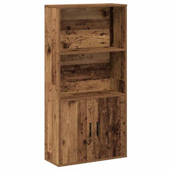 vidaXL Kirjahylly vanha puu 60x24x120 cm tekninen puu