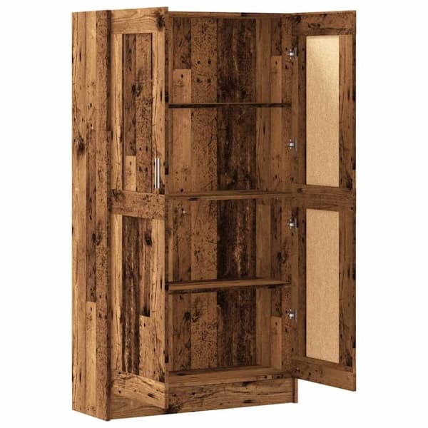 vidaXL Kirjahylly vanha puu 82,5x30,5x150 cm lastulevy
