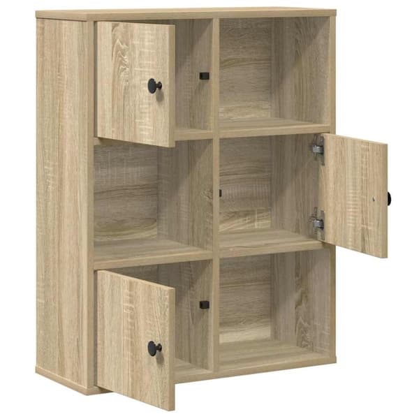 vidaXL bogreol 60x24x76,5 cm konstrueret træ sonoma-eg