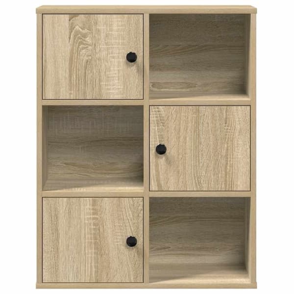 vidaXL bogreol 60x24x76,5 cm konstrueret træ sonoma-eg