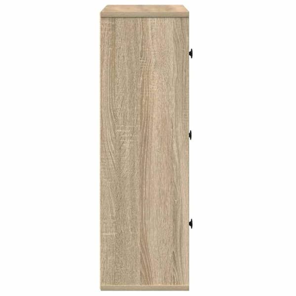 vidaXL bogreol 60x24x76,5 cm konstrueret træ sonoma-eg
