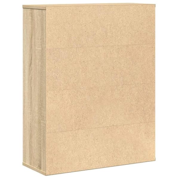 vidaXL bogreol 60x24x76,5 cm konstrueret træ sonoma-eg