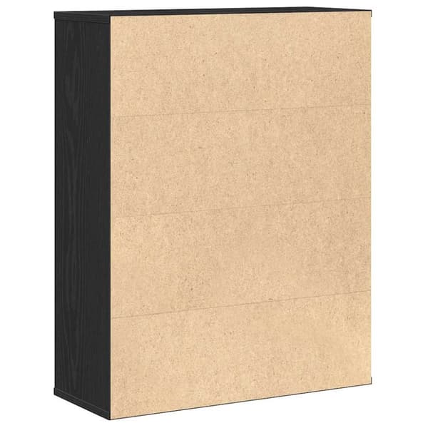 vidaXL Bokhylle svart eik 60x24x76,5 cm konstruert tre