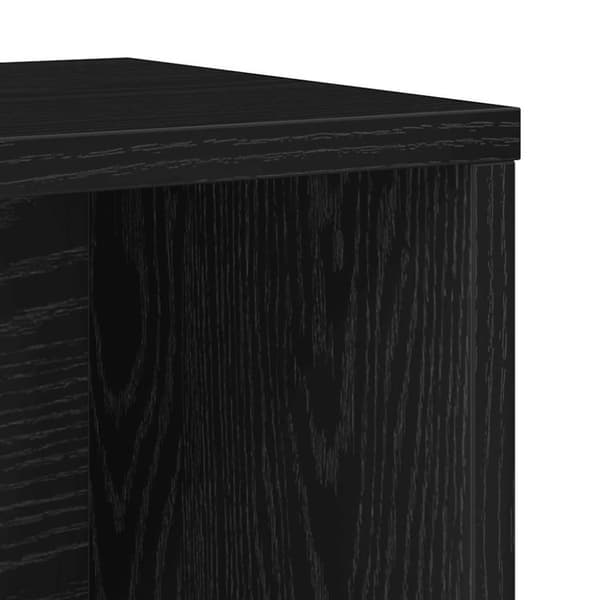 vidaXL Bokhylle svart eik 60x24x76,5 cm konstruert tre
