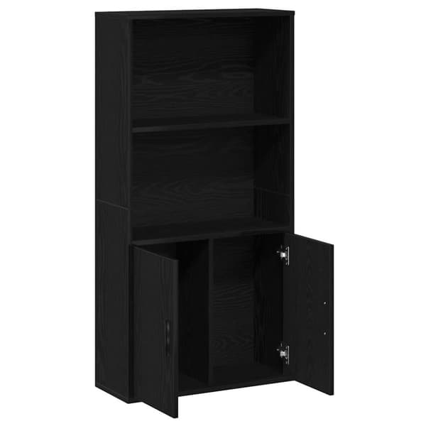 vidaXL bogreol 60x24x120 cm konstrueret træ sort-eg