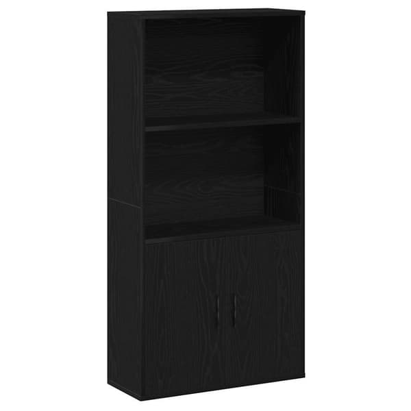 vidaXL bogreol 60x24x120 cm konstrueret træ sort-eg