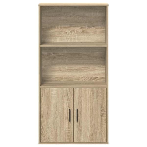vidaXL bogreol 60x24x120 cm konstrueret træ sonoma-eg