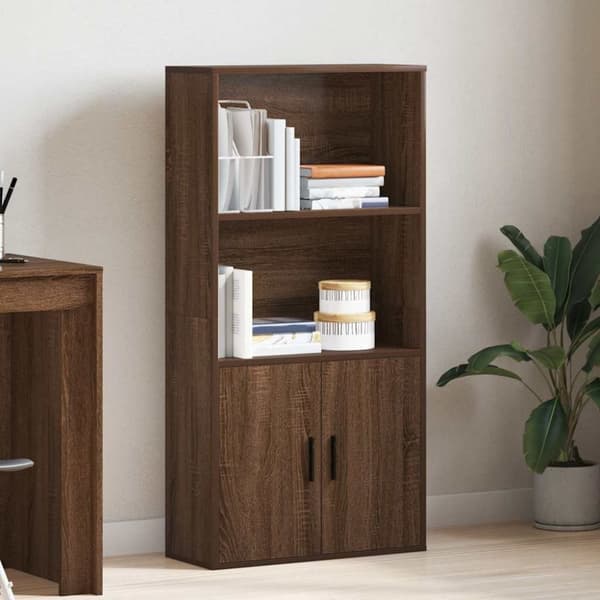 vidaXL bogreol 60x24x120 cm konstrueret træ brun egetræsfarve
