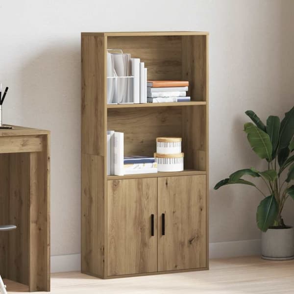 vidaXL bogreol 60x24x120 cm konstrueret træ kunsteg