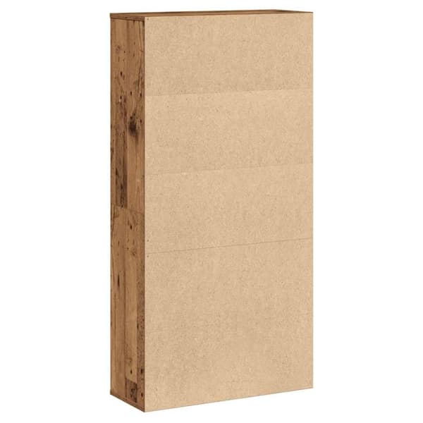 vidaXL Bokhylla åldrat trä 60x24x120 cm konstruerat trä