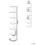 Miniatyrbilde 3 av 10: Vegghylle Lyst tre Sponplater 190 x 30 x 28 cm 6 hyller Moderne stil Vegghengt Bokhylle Oppbevaring