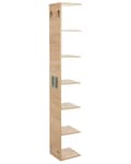 Miniatyrbilde 5 av 10: Vegghylle Lyst tre Sponplater 190 x 30 x 28 cm 6 hyller Moderne stil Vegghengt Bokhylle Oppbevaring