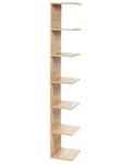 Miniatyrbilde 1 av 10: Vegghylle Lyst tre Sponplater 190 x 30 x 28 cm 6 hyller Moderne stil Vegghengt Bokhylle Oppbevaring