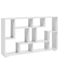 Miniatyrbilde 9 av 11: Bokhylle Hvit 122 x 70 x 20 cm Åpne hyller i flere nivåer Moderne design Oppbevaring