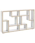 Miniatyrbilde 11 av 11: Bokhylle Hvit 122 x 70 x 20 cm Åpne hyller i flere nivåer Moderne design Oppbevaring