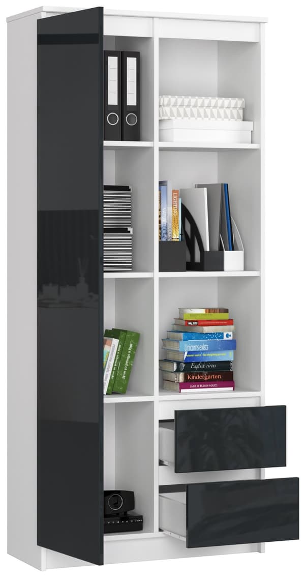 KONTORREOL R 80 cm CLP R11 HVID / GRÅ GLANS