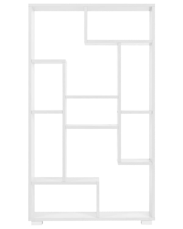 Bogreol Hvid 122 x 70 x 20 cm Åbne hylder i flere niveauer Moderne design Opbevaring