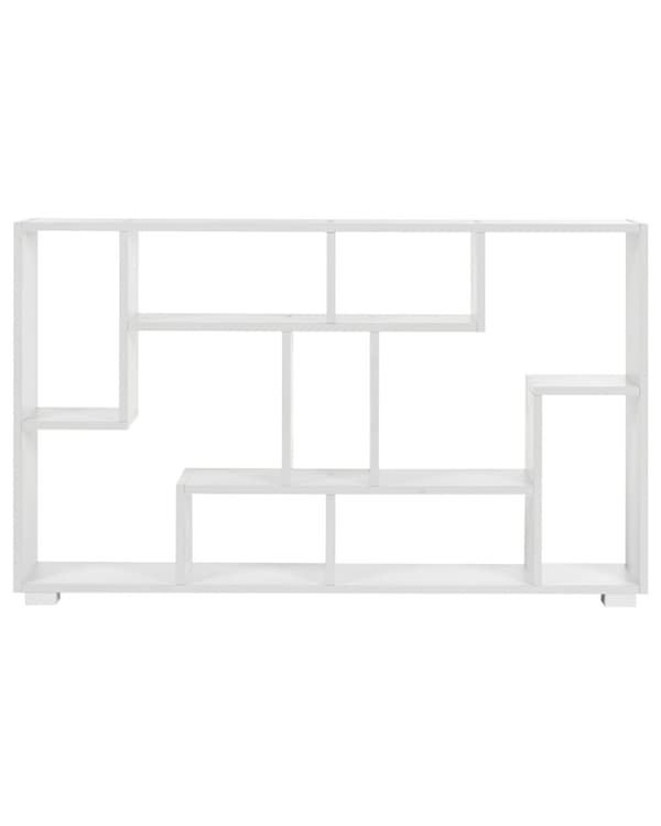 Bogreol Hvid 122 x 70 x 20 cm Åbne hylder i flere niveauer Moderne design Opbevaring