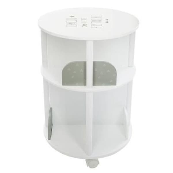Barnbibliotek Runt "2 Nivåer" 59cm Grå