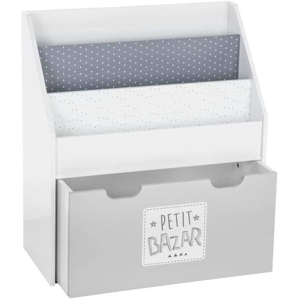 Atmosphera Kids Bibliotek Barn Litet Bazar - L. 62 x H. 70 cm - Grå,192