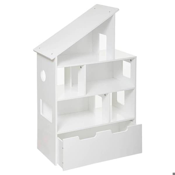 "Maison" bokhylla - kistor på hjul - vit H104 cm - Vit - Atmosphera inredningsarkitekt