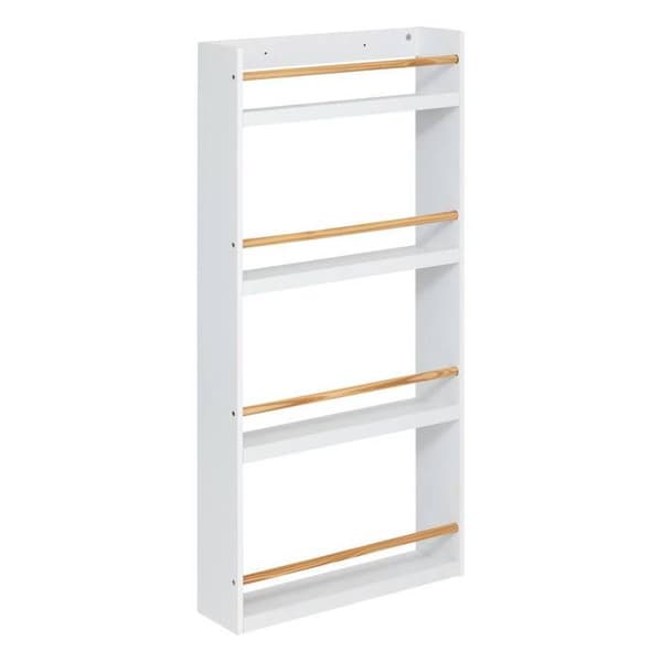 Barnbokhylla 4 hyllor - vit H118 cm - Vit - Atmosphera inredningsarkitekt