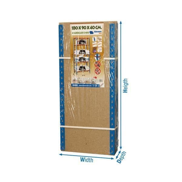 KIT MADERCLICK MINI 5-400 MÖRKGRÅT TRÄ, 1800x800x400mm, Simonrack